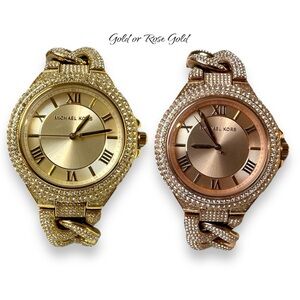 Michael Kors MK3820/1 gold and rose gold crystal watches